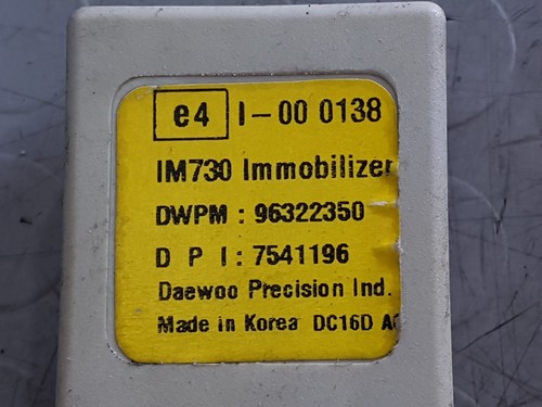 CENTRALINA IMMOBILIZER CHEVROLET (DAEWOO) MATIZ (98-00) 800 (37KW) 5P/B C.M.F8CV - Picture 2 of 3
