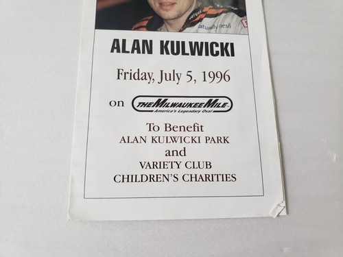 Vintage Alan Kulwicki 2nd Annual 7K Fun Run/Walk Pledge Sheet Pamphlet NASCAR - Picture 3 of 8