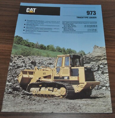 Caterpillar 973 Track-Type Loader Specification Technical Date Brochure Prospekt