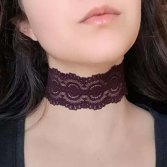 Wide Lace Choker Burgundy Red Gothic Victorian Jewelry | eBay