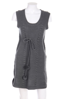CLOCKHOUSE by C&A Knit Dress with Belt L = M grey
