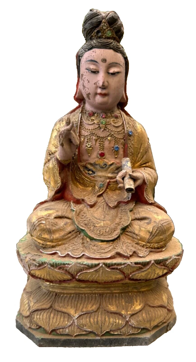 1850-1899 木制古董中国佛像和雕像| eBay