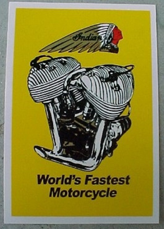 FOUR World's Fastest Indian Motorcycle Decals eBay