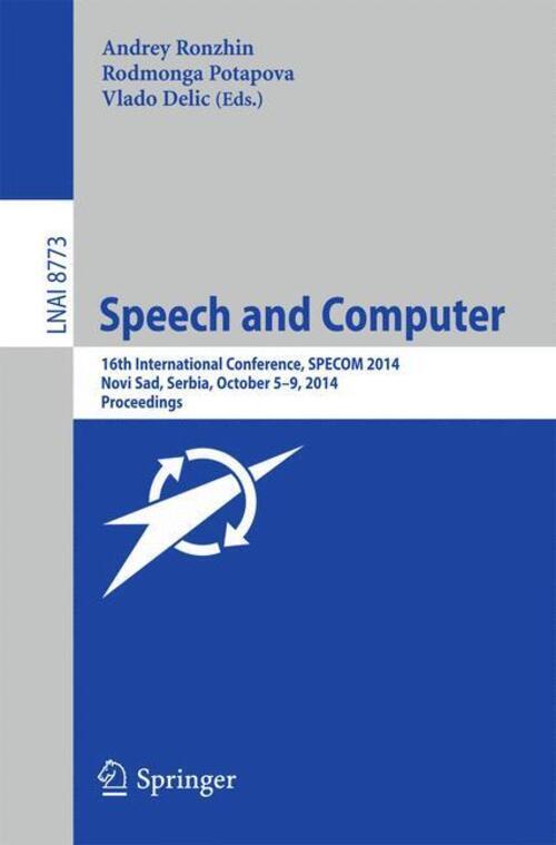 Thumbnail - Speech And Computer Andrey Ronzhin (u. A.) Taschenbuch Paperback Xvi