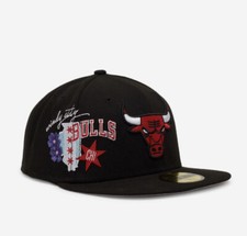NEW ERA Chicago Bulls NBA City Cluster 59FIFTY Hat Black Sz 7 3/4 NEW