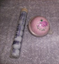 YVES ROCHER LAVENDER ESSENTIALS EFFERVESCENT BATH BEADS  FREE DOUBLE BALL NEW