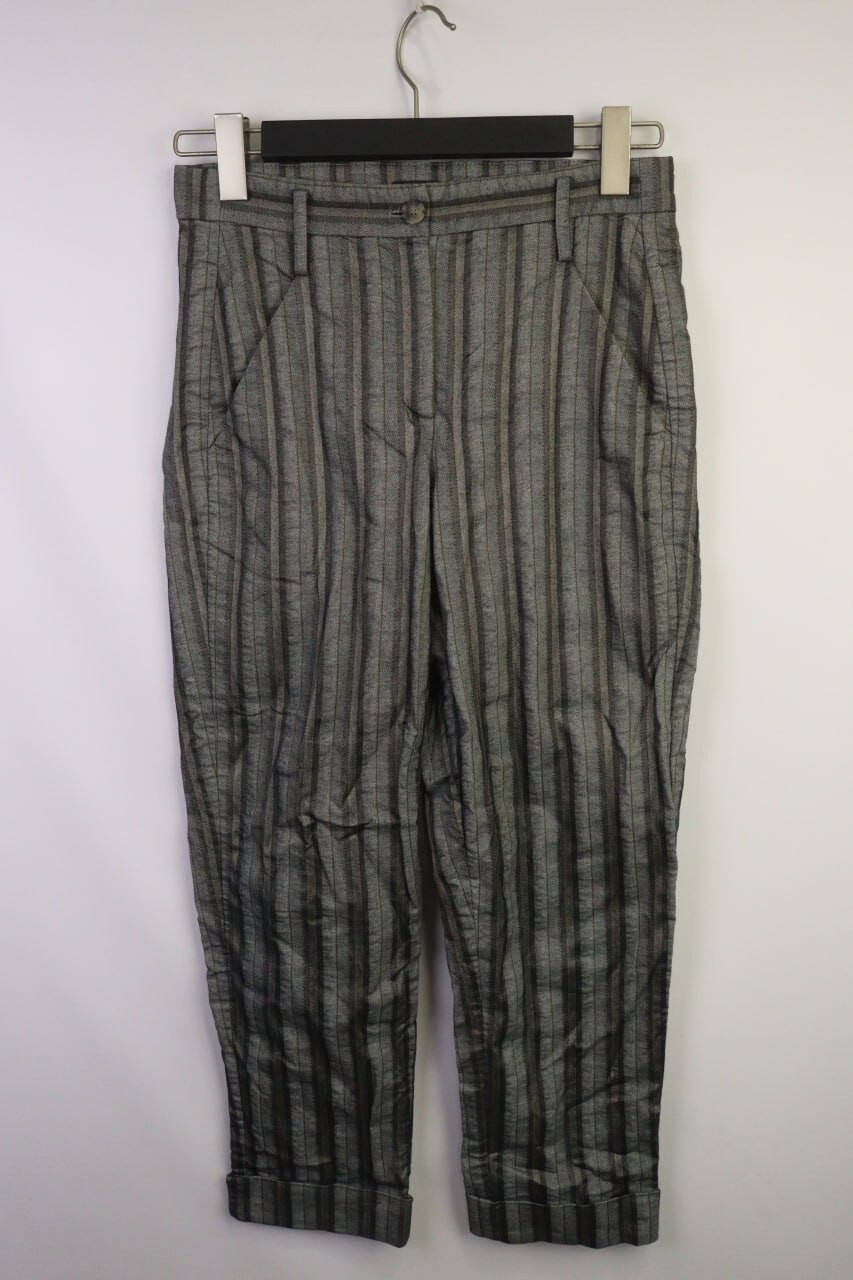 ANNETTE GORTZ Dark Gray Striped Straight Dress Pants Trousers Size 34
