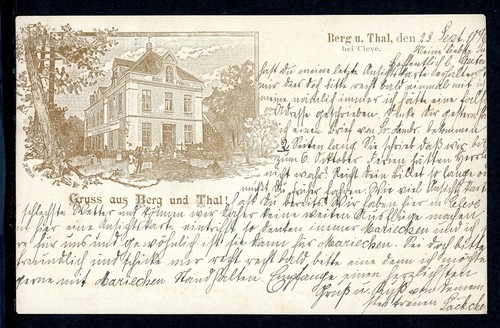 AK Bedburg-Hau Kreis Kleve Hotel Restaurant Berg und Thal 1896 #HU375