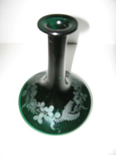 Antique Bristol Green Mell Decanter Scottish England Engraved Circa 1840-50 - Picture 2 of 7