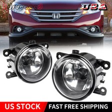 2PCS Clear Lens Bumper Fog Light Lamp Assembly For Honda CRV CR-V 2012-2015 NEW