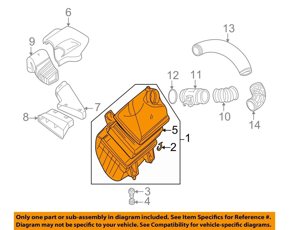 Used Air Cleaner Assembly fits: 2002 Audi A6 4.2 Grade A — 第 3/4 张图片
