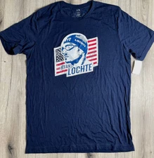 TYR Men's Ryan Lochte Graphic Tee - Navy Blue - Size Medium - $30