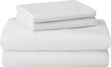 100 Cotton 4PCs Flannel Sheet Set  Double-Brushed for Extra Softness, Warm ...