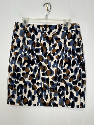 Valerie Bertinelli Straight Skirt Women's Size 10 Cheetah Lined Back Vent Career