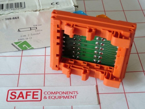 WAGO 289-664 Connection Junction Module 8-Sensor 3-Cond AWG 28-12 DIN-Rail G34 - Picture 3 of 4
