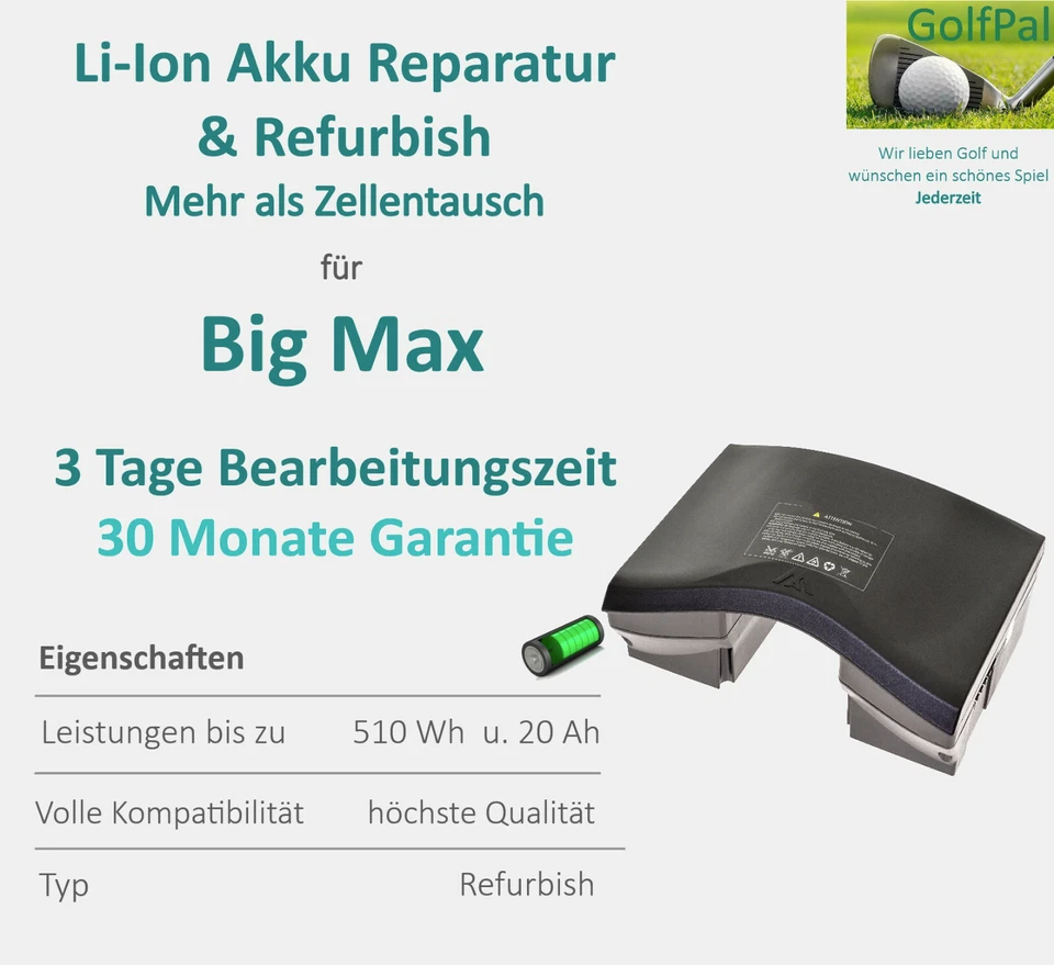 Zellentausch (PLUS) und Reparatur von Golf Trolley Li-Ion Akku für Big Max
