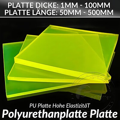 Polyurethanplatte PU Platte Hohe ElastizitäT Dicke 1mm-100mm, Länge 50mm-500mm