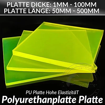 Polyurethanplatte PU Platte Hohe ElastizitäT Dicke 1mm-100mm, Länge 50mm-500mm - Bild 1 von 4