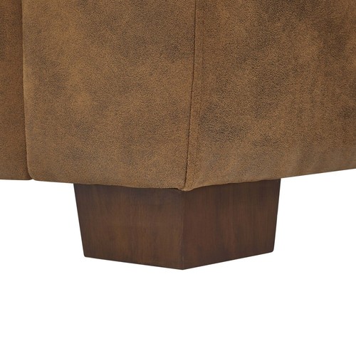 Vintage Brown Leather 3-Seat Sofa – Mid-Century Lounge Furniture - Picture 6 of 8