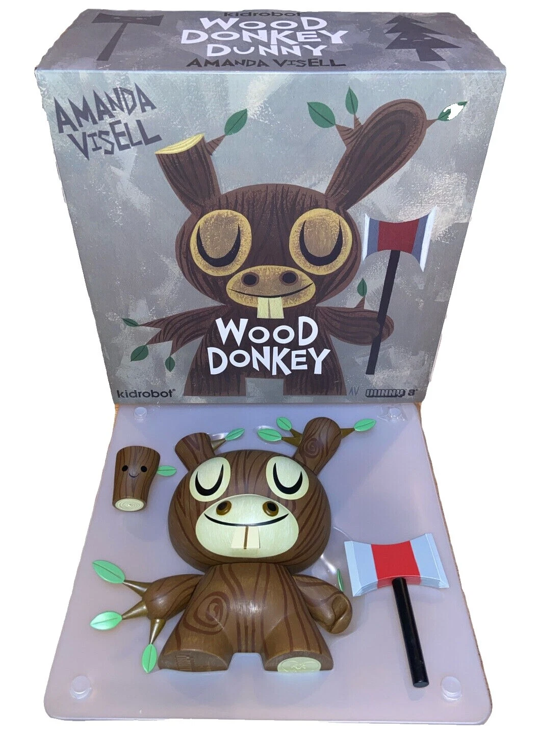 Figuras de acción de madera Kidrobot y accesorios