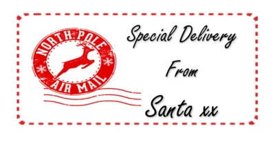 48 Christmas Special Delivery From Santa Labels Stickers Tags Presents Gift Tags