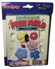New Sculpey Flexible Push Mold Let It Bloom  Polymer Clay Mold Spring Flowers