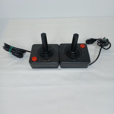 Atari 2600 CX-40 Original Joystick Controllers Lot Of 2 Cleaned & TESTED OEM 