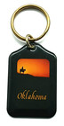 Vintage Oklahoma Horse Cowboy Sunset Keyring Keychain — photo 1
