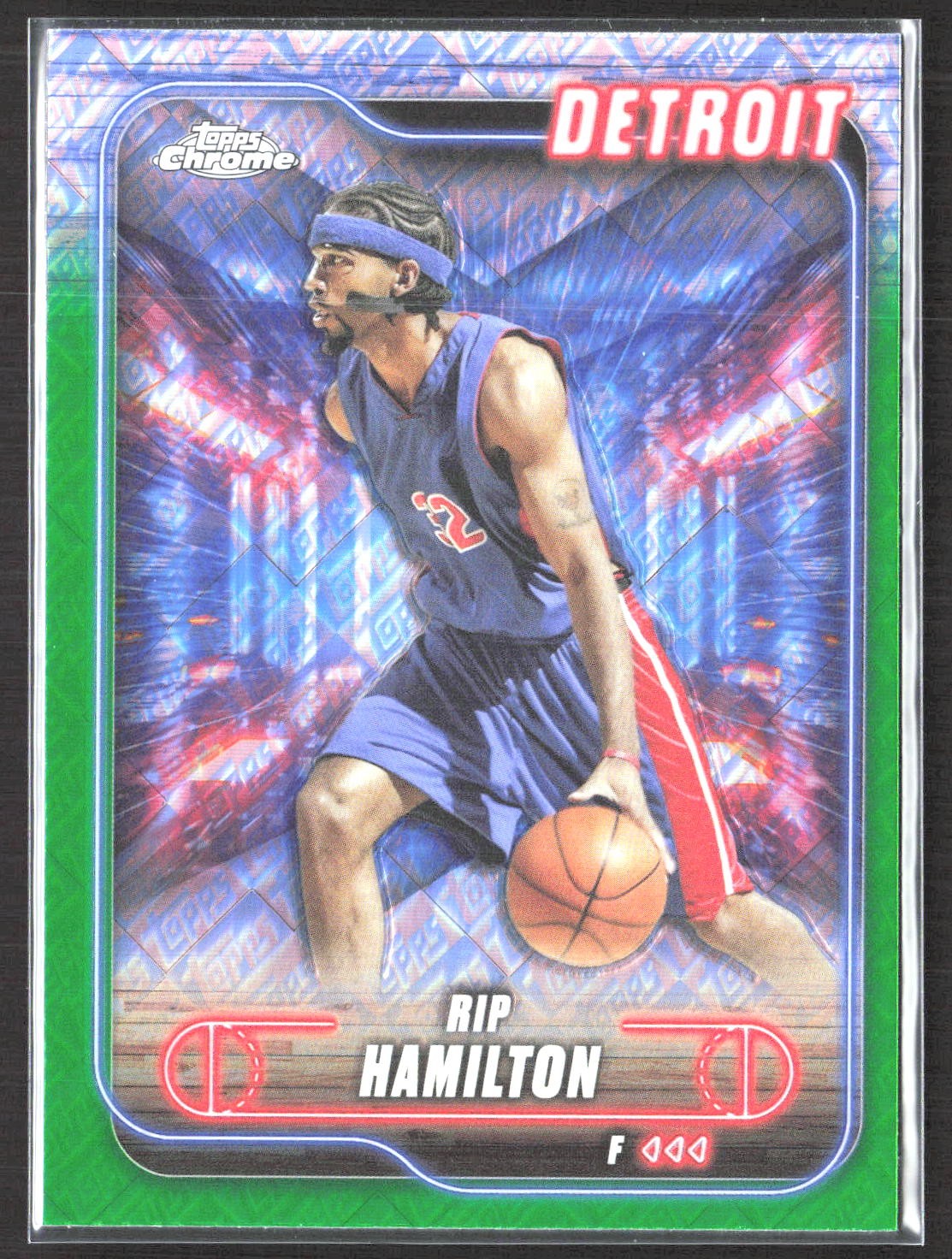2024-25 Topps Chrome #65 Rip Hamilton Topps Green Refractor