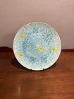 Vintage Stangl Hand Painted Stardust 10" Dinner Plate Blue Green Spongeware