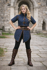Women's Medieval Gambeson Quilted Armor Coat-Viking Renaissance Outfit