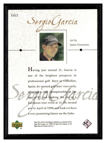 2001 Upper Deck #GG2 Sergio Garcia Gallery PGA - Bild 2 von 2