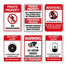 No Trespassing No Entry Tin Metal Signs Home D cor 8x12 Private Property Warning
