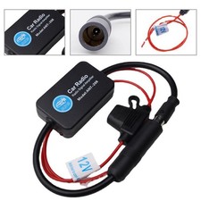 Brand High Active FM Motorized Radio Signal Aerial Amp Antenna Booster Car
