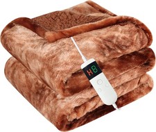 Electric Heated Blanket Throw 50''x60''Size Faux Fur Heating Blanket 10 Heating