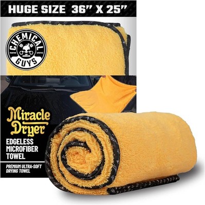 Chemical Guys MIC721 - Miracle Dryer Microfiber Towel, Orange 36'' x 25''