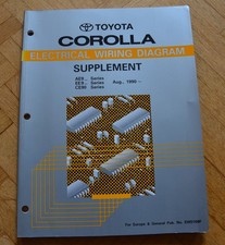 Supplemento Schema Cablaggio Elettrico Toyota Corolla AE92 95 EE90 CE90 Aug. 1990