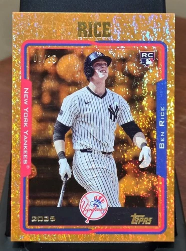 2025 Topps Ben Rice Rookie RC Orange Shimmer Refractor /15 🔥 New York Yankees