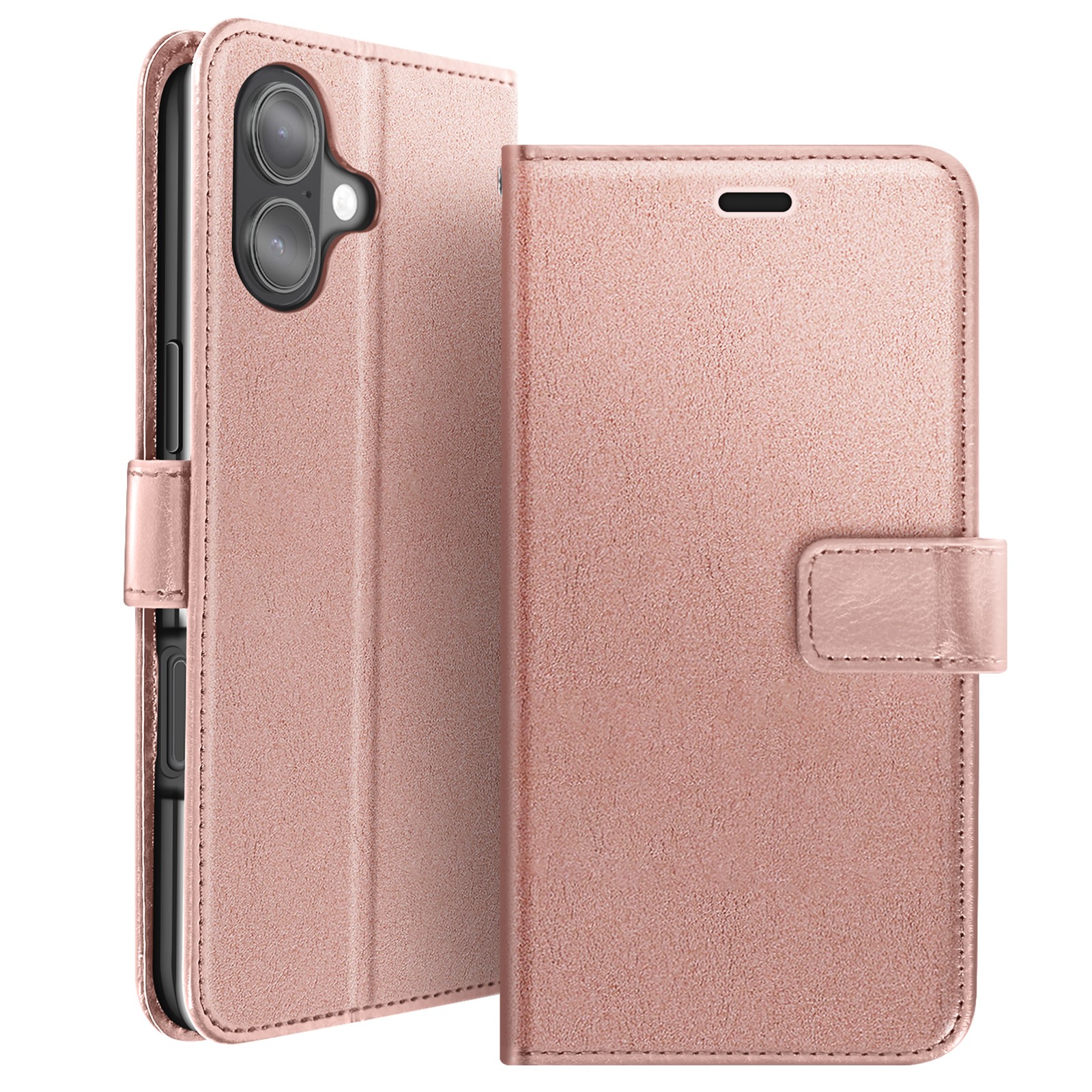 Coque portefeuille iPhone 17 avec cordon poignet pour garder les mains libres en voyage