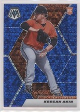 2021 Panini Mosaic Rookie Quick Pitch Blue Prizm 59/85 Keegan Akin #239 0c2