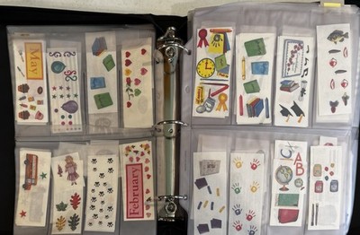 Creative Memories Sticker Organizer Binder(b)  w/9 inserts PLUS 1000 stickers