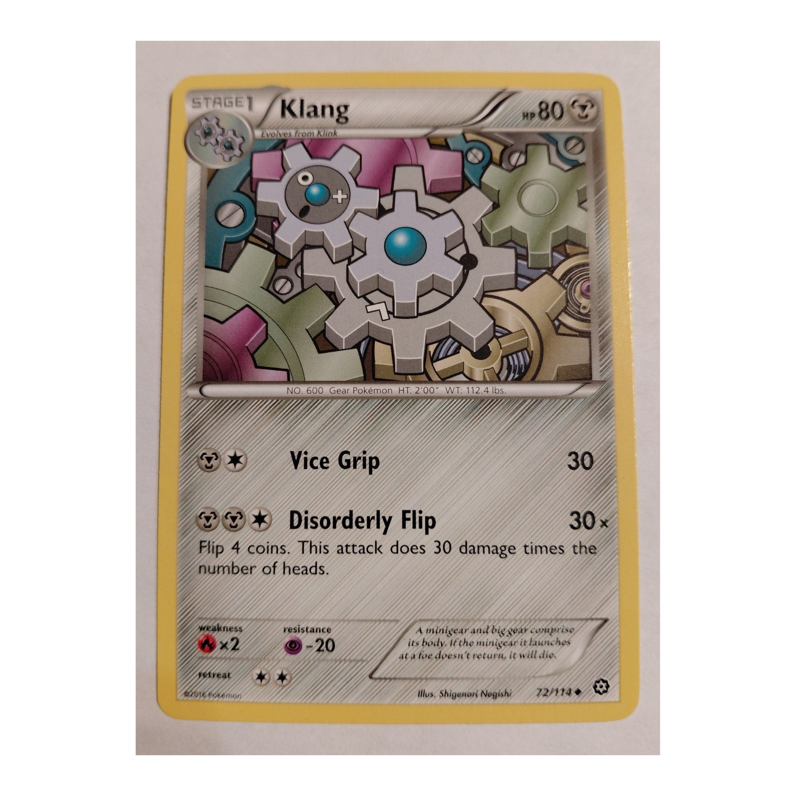 Pokemon TCG Klang XY - Steam Siege 72/114 Uncommon NM