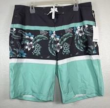 Goodfellow Board Shorts Size 36 Swim Trunks Hawaiian Tropical Floral Summer Pool