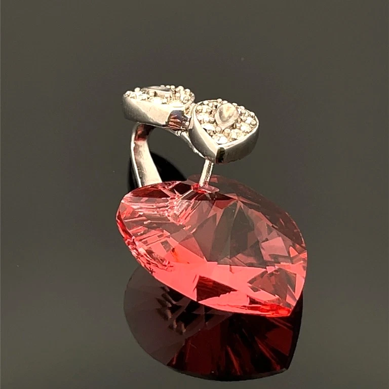 ANHÄNGER AUS MESSING MIT ZIRKONIA & KRISTALL   SCHMUCKJAGD - Bild 2 von 4