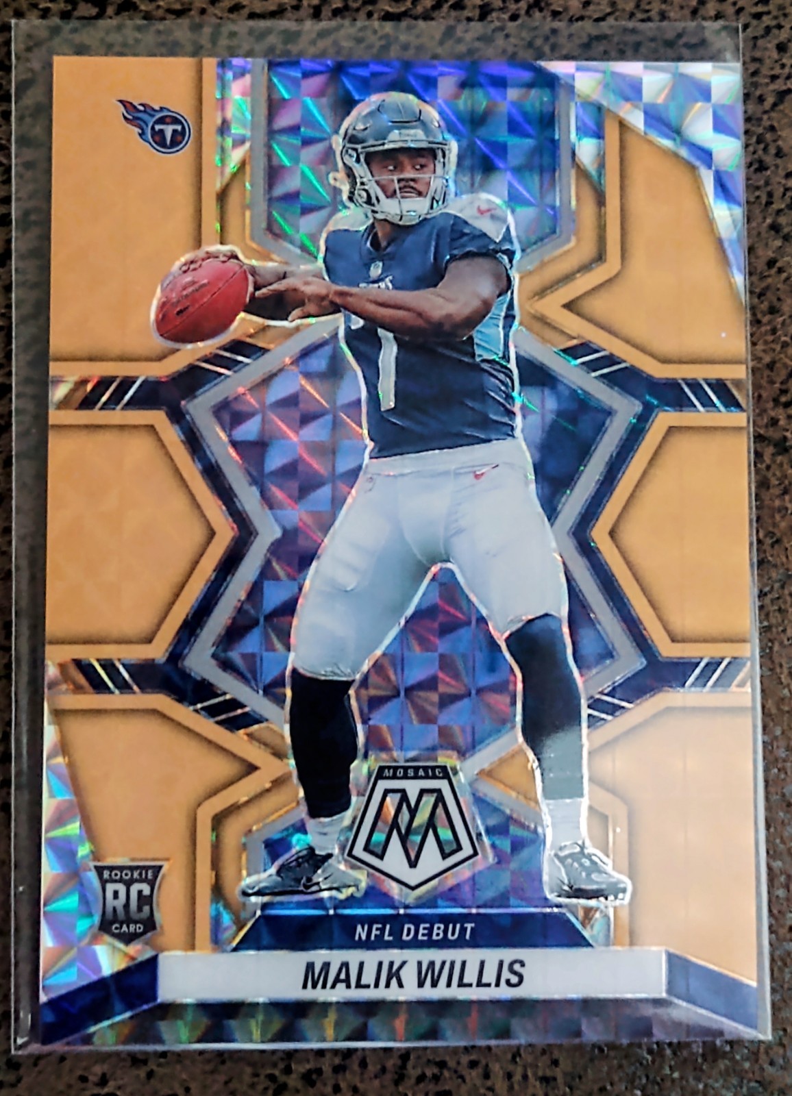 2022 Mosaic MALIK WILLIS NFL Debut Orange Fluorescent Prizm RC 7/25 #272