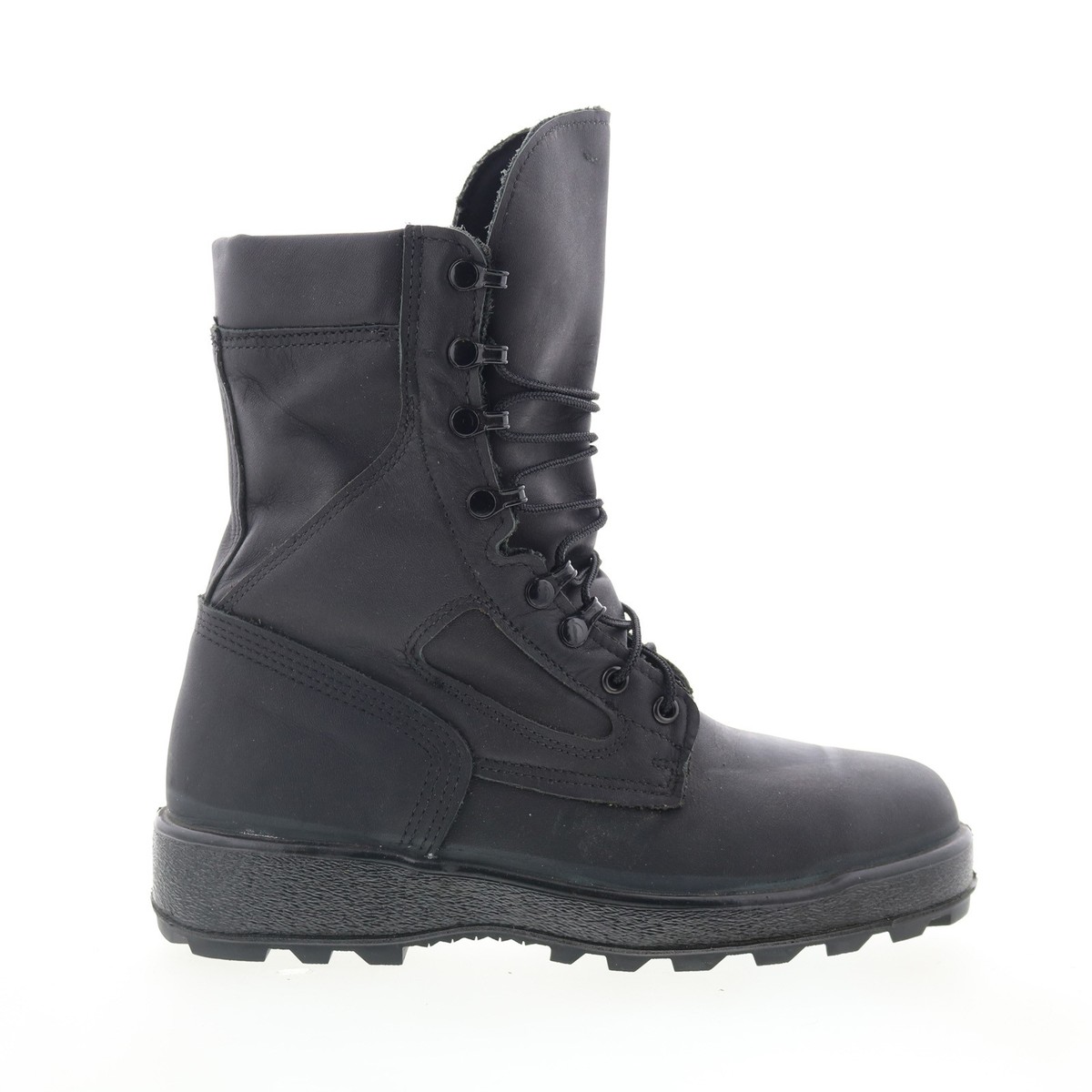 McRae Packed Navy Steel Toe Made In USA Mens Black Leather