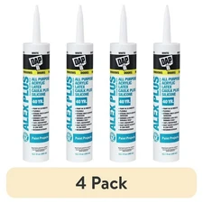 (4 Pack) Alex plus 10.1 Oz Clear All Purpose Acrylic Latex Caulk plus Silicone