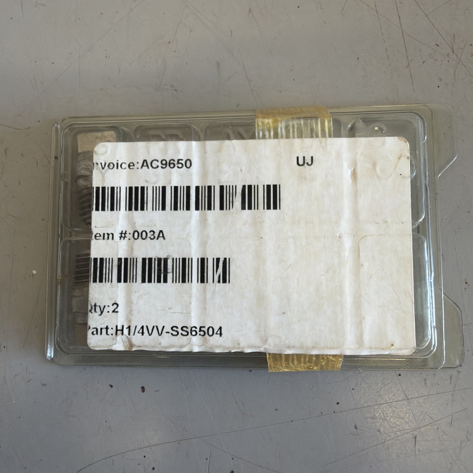 Spraying Systems Co. VeeJet® Standard Flat Spray Nozzle H1/4VV-SS6504 (LOT OF 2)