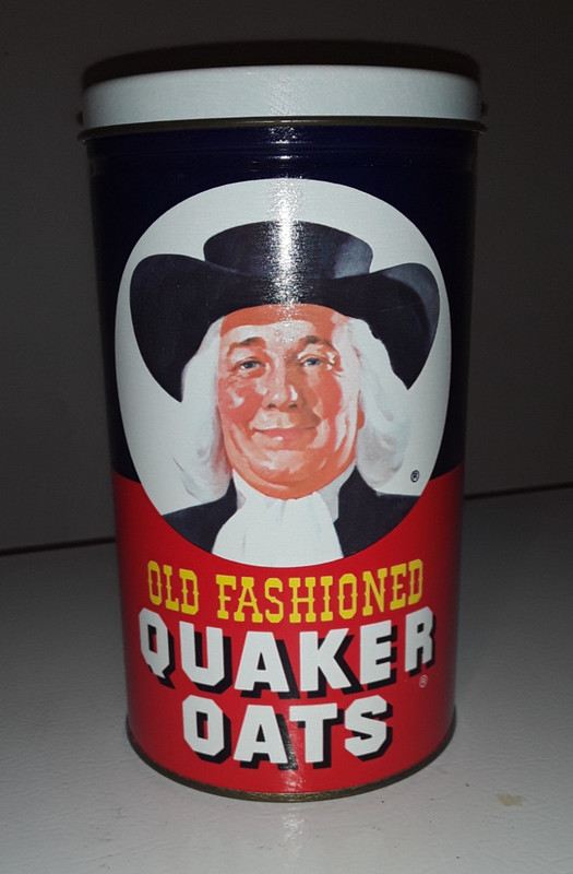 NEW Vintage Quaker Oats Oatmeal Metal Tin 1982  Cookie Recipe Limited Edition