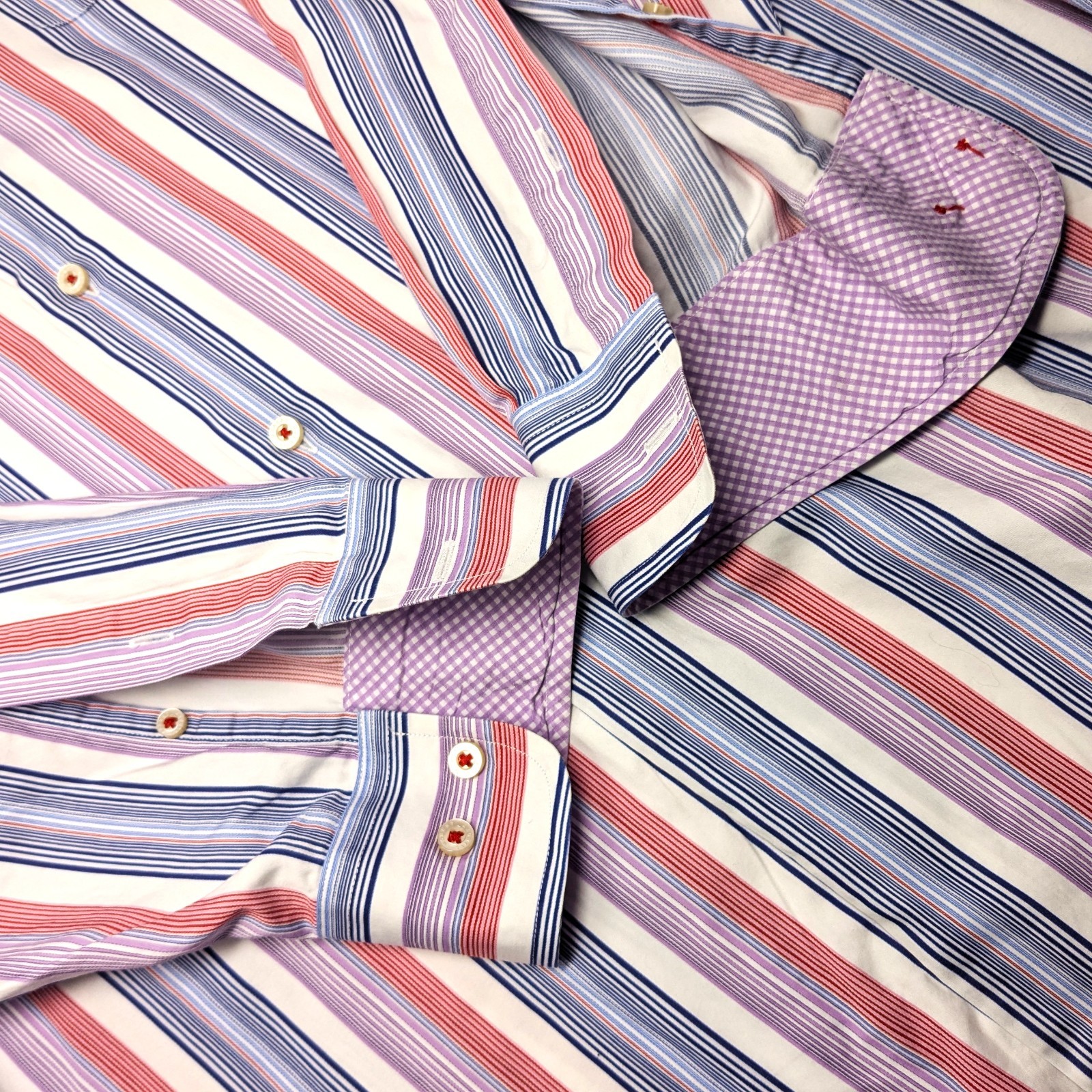 Robert Talbott Carmel Button Down Long Sleeve Str… - image 9